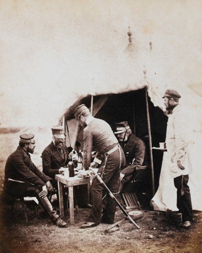 Brigadier Robert Garrett and Officers of the 4th Division, from an Album of 52 Photographs Associated with the Crimean War by Roger Fenton